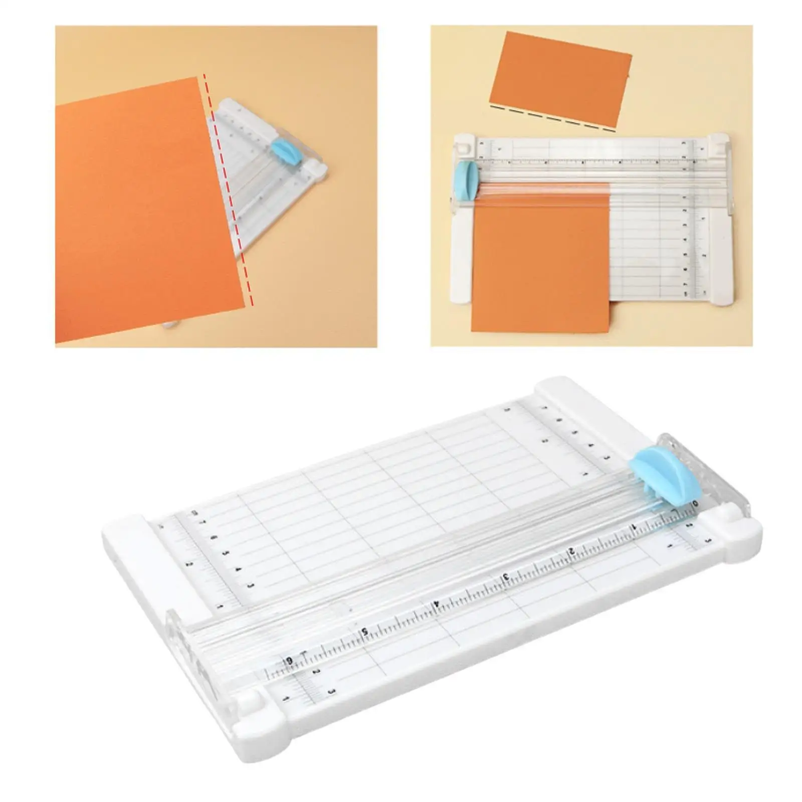 

Paper Trimmer and Scoring Board Multi Function Portable Scrapbooking Tool for Envelope Craft Paper Label Photos Scrapbooking