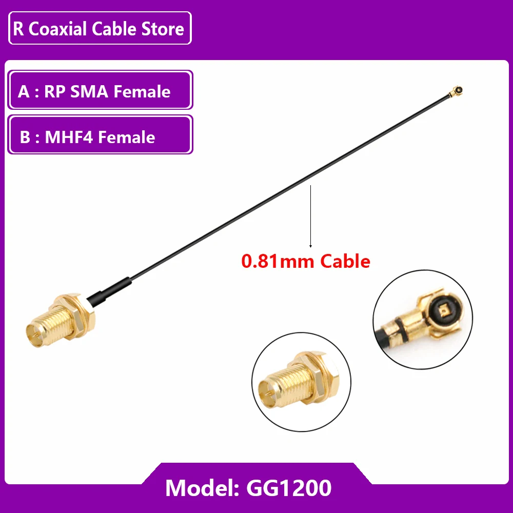 1 unidad de Cable RF de extensión Pigtail RG1.13mm 0,81mm SMA hembra a MHF U.FL hembra RP SMA macho para antena WIFI