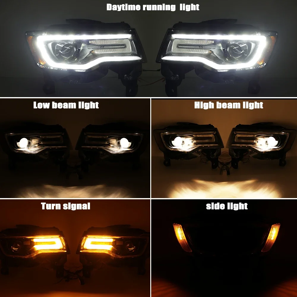 Części samochodowe Przedni reflektor do Jeep Grand Cherokee 2016 2017 2018 2019 2020 2021