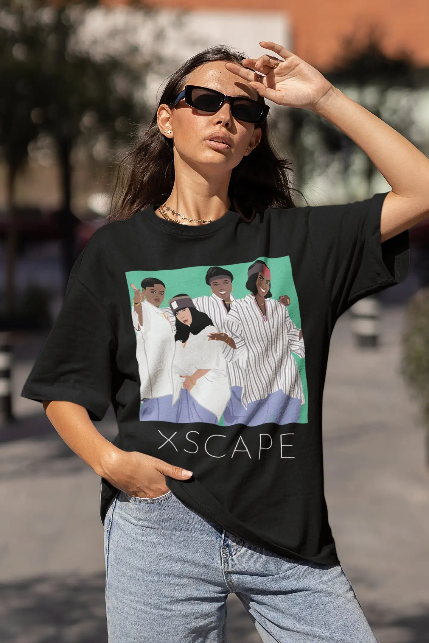 

Футболка Xscape 90'S R B для любителей музыки, большие размеры 90-х Rnb, удобный большой концерт