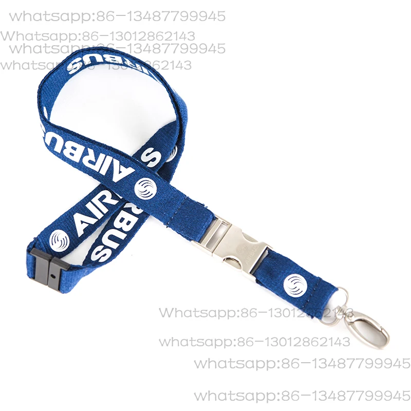 Airbus AIRBUS Boeing Metal Buckle Lanyard Easy Pull Buckle Wide Edition Working ID Card Holder Crew Badge Boarding Pass