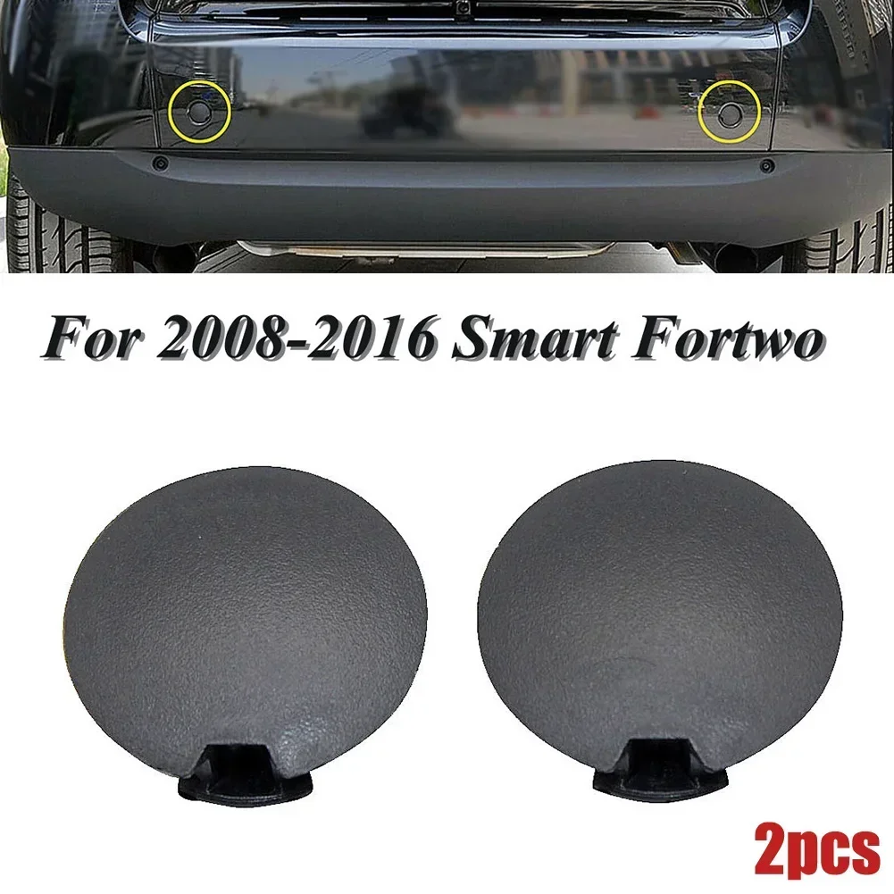 2pcs Towing Eye Cover Rear Bumper Tow Hook Cap Cover For FORD For Smart Fortwo 2008-2016 4518850122C22A A4518850122