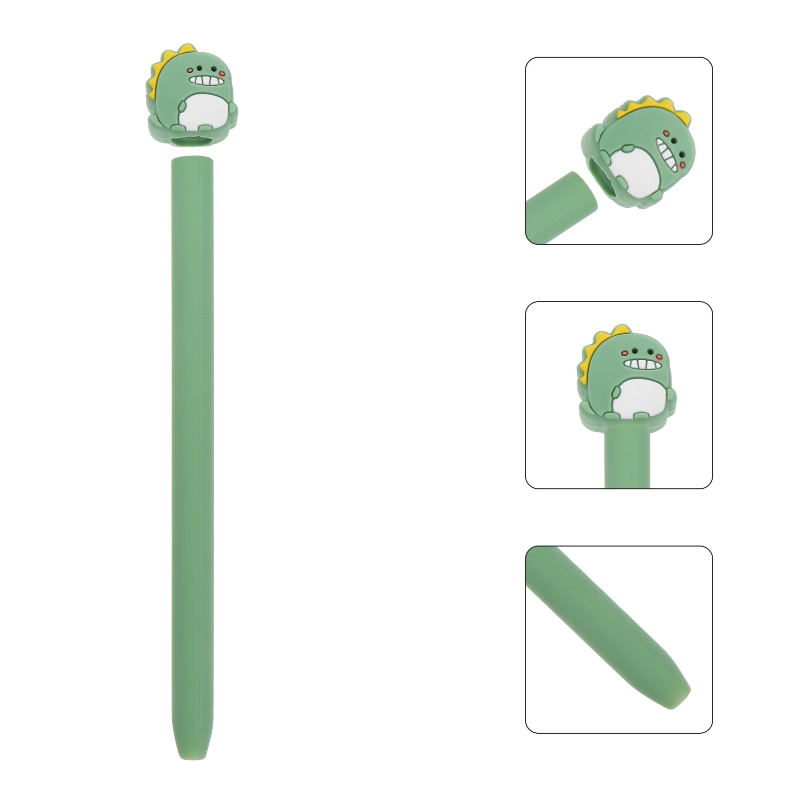 1 قطعة غطاء قلم ستايلس سيليكون الكرتون حماية مقاومة للخدش عدم الانزلاق قبضة السلس المحمولة حامي للمس