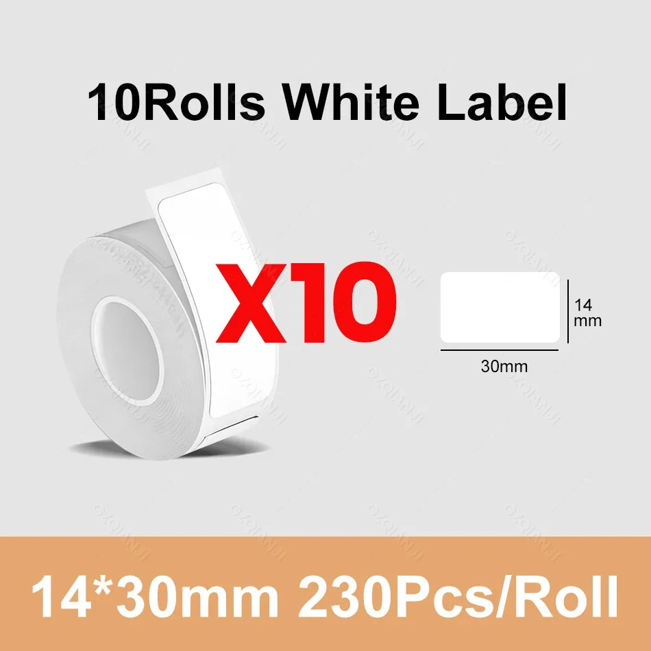 Marklife P15 P12 M1 Witte Thermische Etiket Papierrollen 3/5/10 Pack 12*30mm 14*30mm 15*30mm 15*50mm Stickerpapier