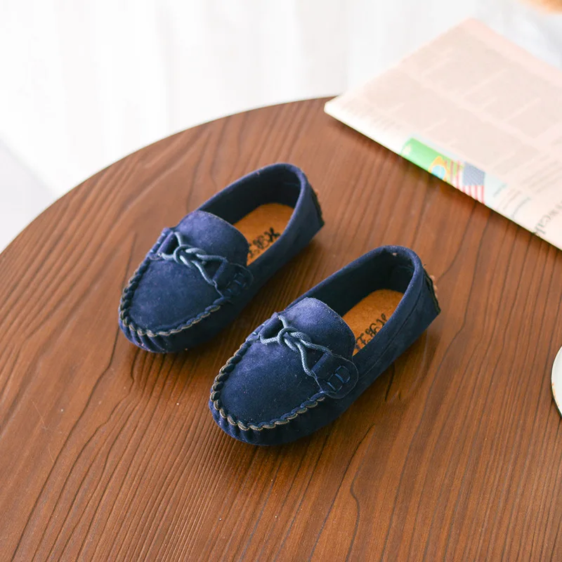 2023 Spring Autumn Children Shoes Boys Loafers Girls Moccasins Slip-on Shoes Flat Sneakers Kids Flat Casual Shoes Size 21-35