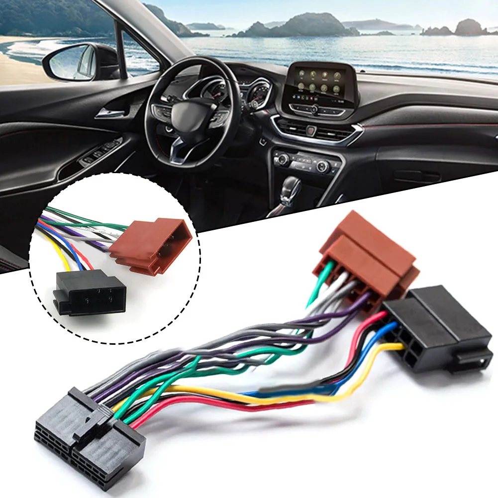 

Car Radio Wire Harness 20 Pin CD Audio Wiring Connector ISO Split Female Cable Auto T-plug Power Cord Connection 14cm