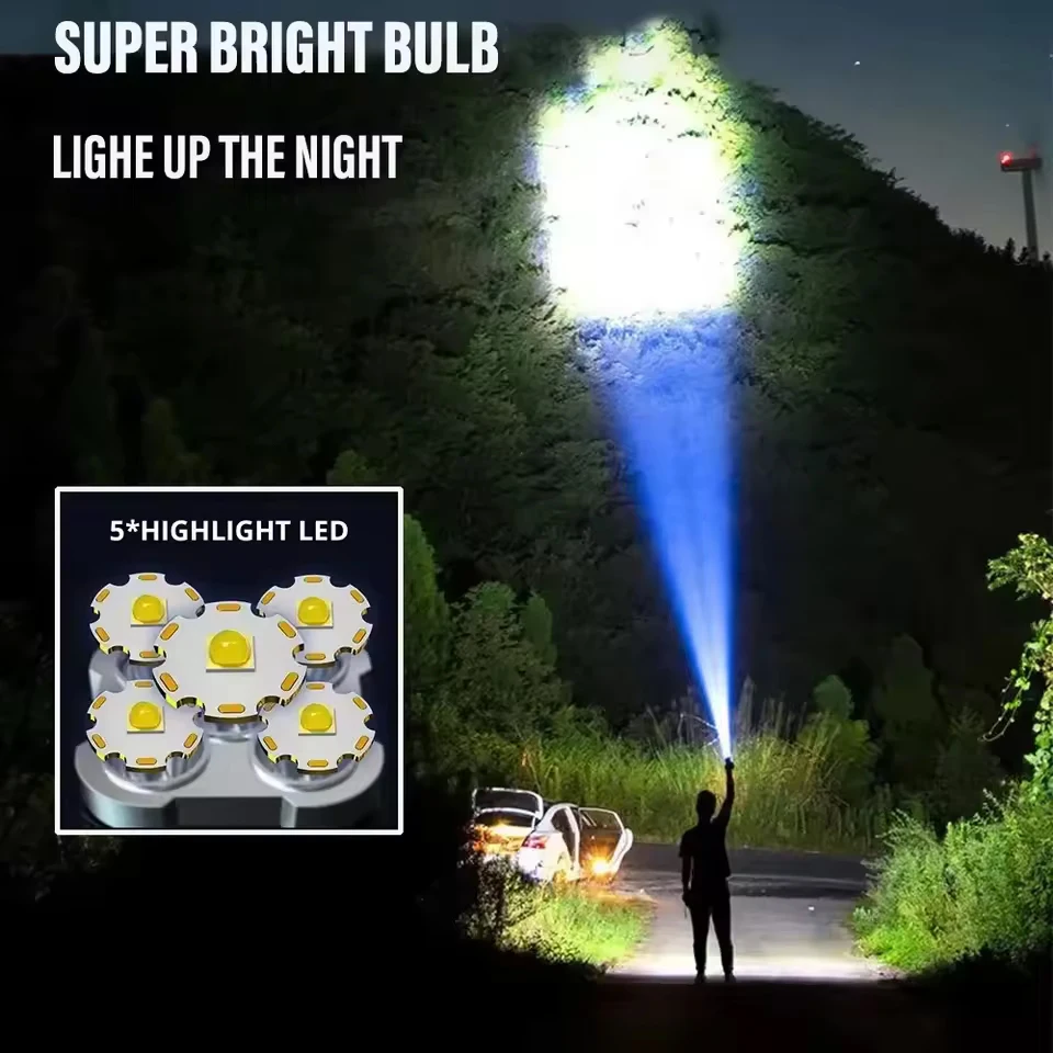 High Power Weapons Flashlight Rechargeable Flashlight Personal Defenses Weapons Self Defense Stuff Selfdefense Supplies Strong
