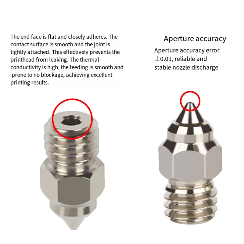 تصلب الصلب النحاس النحاس مطلي ثقب واحد فوهة مقاومة درجات الحرارة العالية لملحقات الطابعة ثلاثية الأبعاد CR-6 SE أندر 3/5 #3
