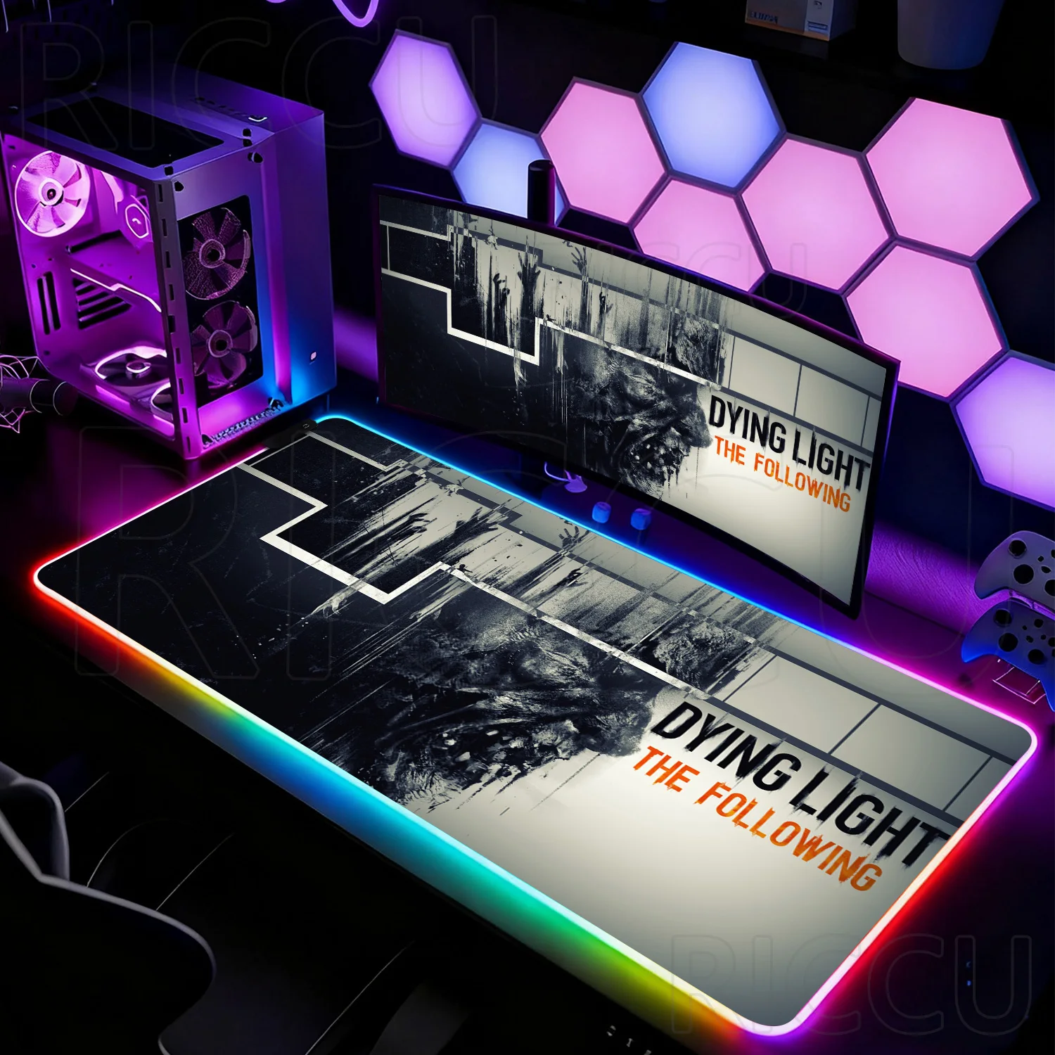 RGB Dying Light peripheral Mouse pad 900x400MM Desk Mat With gaming PC accessories Mouse pads Gaming XXL Keyboard expand LED Mat