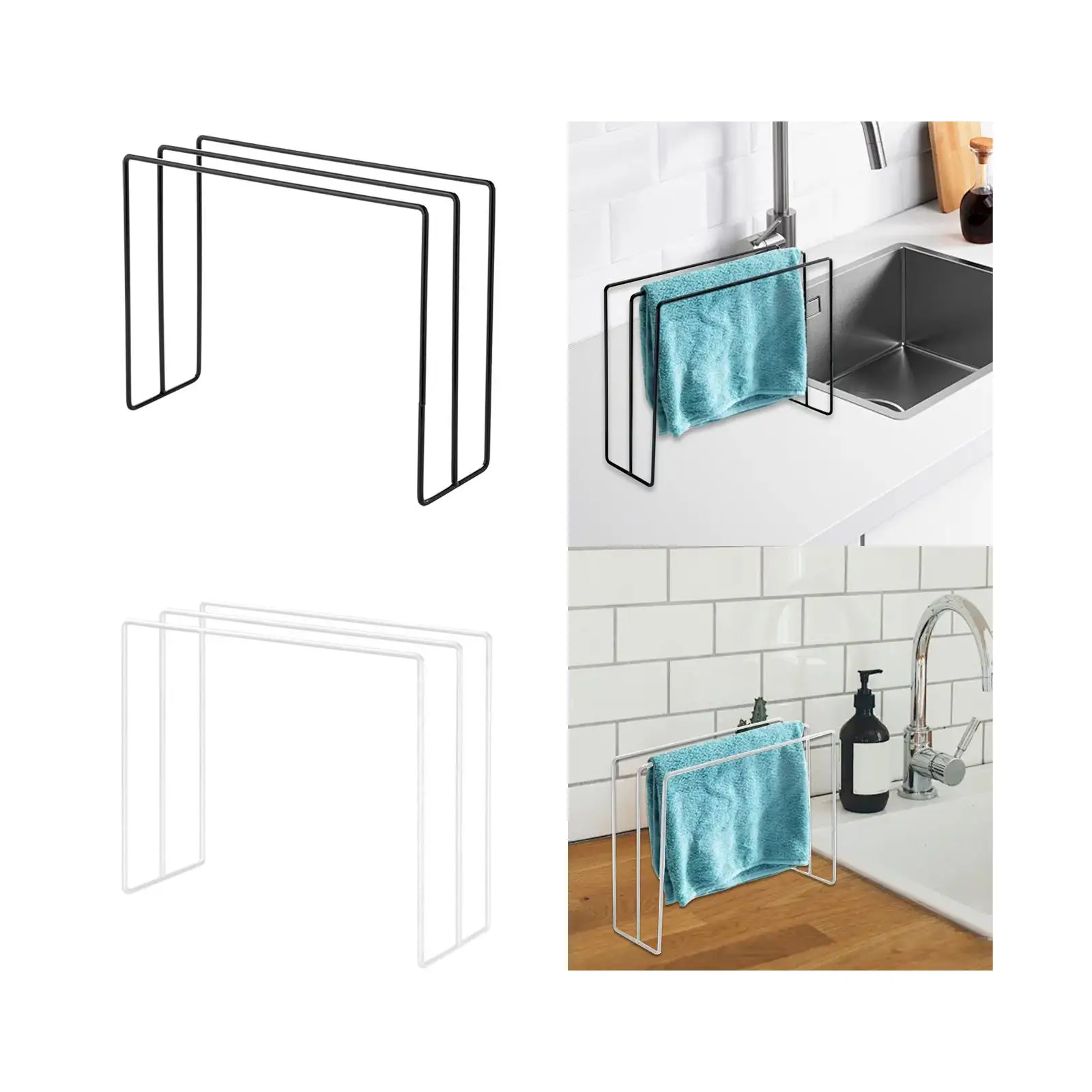 Countertop Dishcloth Drying Rack,Hand Towel Stand Rack,Kitchen Sink Organizer,Dishcloth Towel Holder for Countertop Bathroom