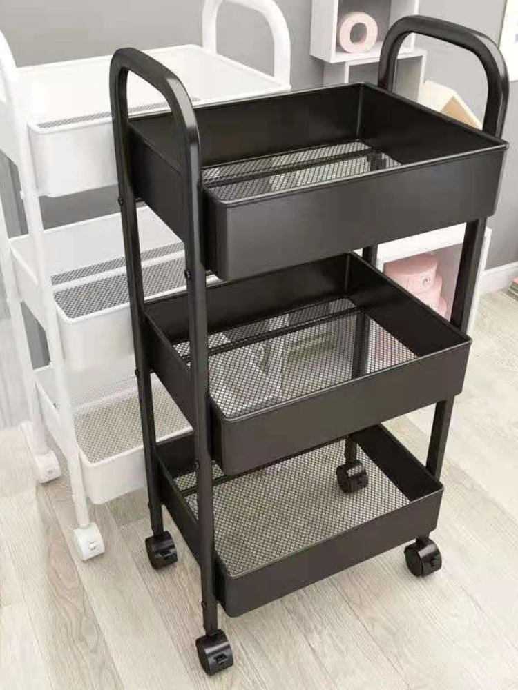 Trolley Storage Rack Household Bedroom Kitchen Multifunctional Storage Rack Storage Rack Mobile Snack Rack