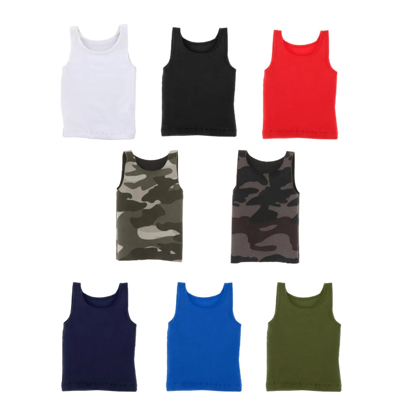 1/6 Scale T Shirt Sleeveless Vest Clothes for 12