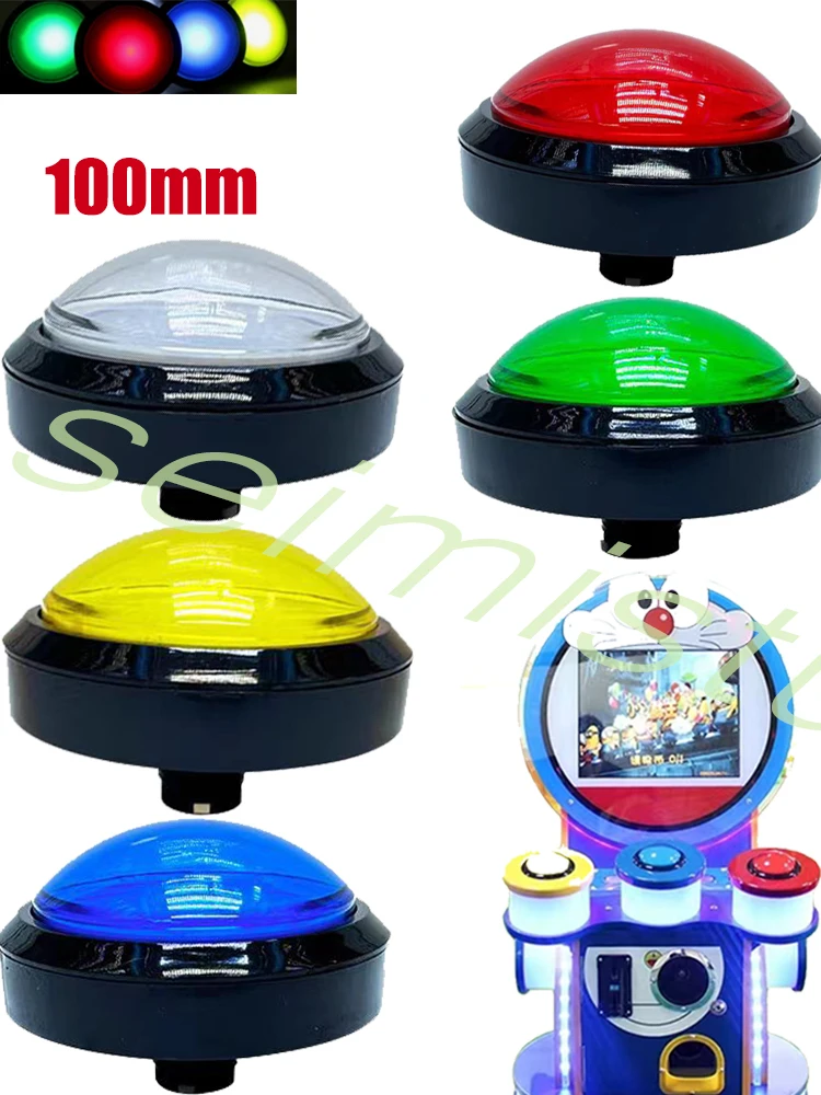 100mm Licht Große Push Button Beleuchtete Led Antwortschalter Video Rhythmus Von Musik Spiel Verkaufsautomat Münze Arcade Flipper Teile – Detail 3