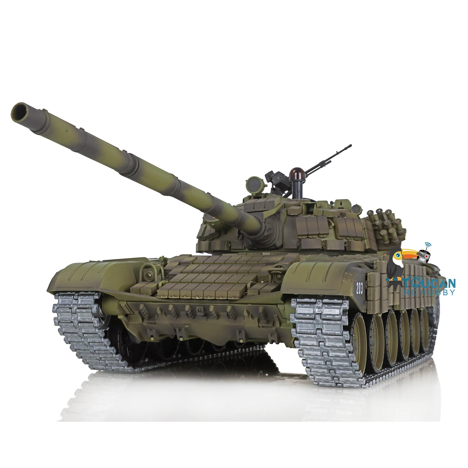 Henglong RC Tank T72 1/16 Scale 7.0 Metal Battle Electric Tank Tracked Vehicle High Power Durability RC Tanks Model TH20567