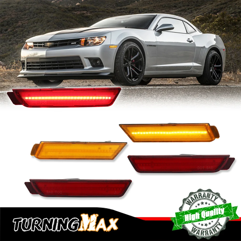 

Amber / Red / White LED Front / Rear Bumper Side Marker Turn Signal Lights For Chevrolet Camaro 2010 2011 2012 2013 2014 2015