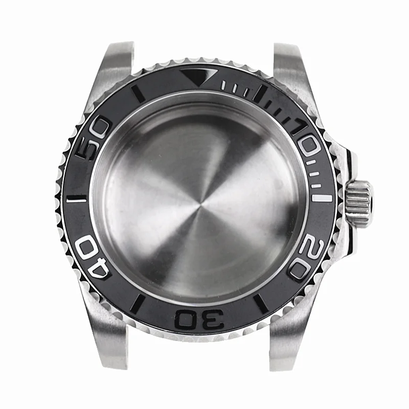 Silver Yacht Design Style Case with Sapphire Crystal Water Resistant for NH35 Nh36 Nh34 Automatic Mechanical Movement Watch Case