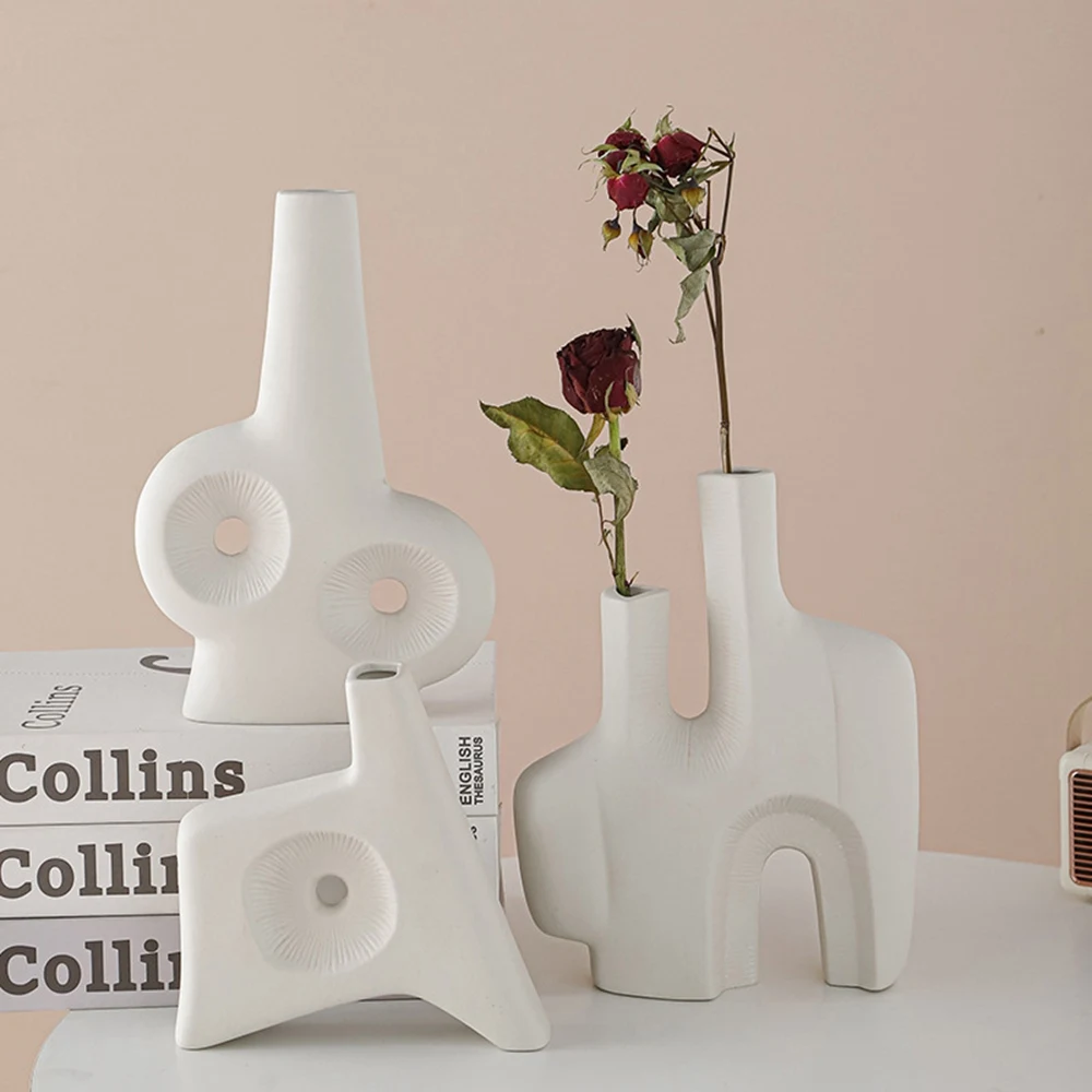 

1irregular creative flower flower potliving room table home decoration arts and Decor Creative Abstract Desk Nordic Minimalist