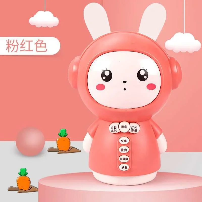 ミニホワイトラビット子供向け幼児教育リモコン付きストーリーテリングマシンバオバオイインテリジェントミュージックナーサリー