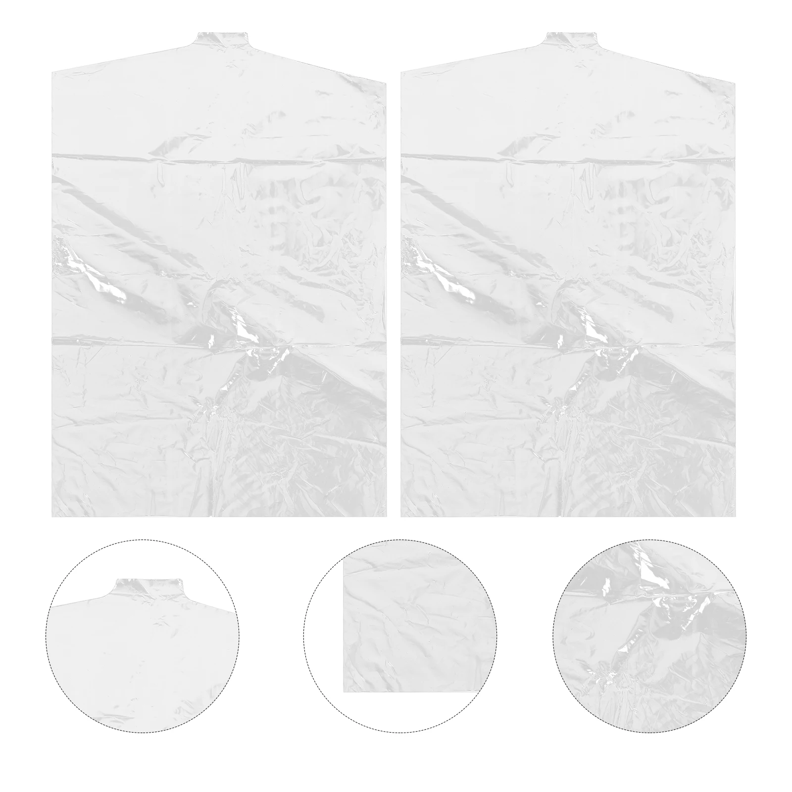 

50pcs Kids' Garment Cover Transparent Clothing Dust Covers For Coats Shirts Pants Easy Carry Reusable Preformed Hanger Hole
