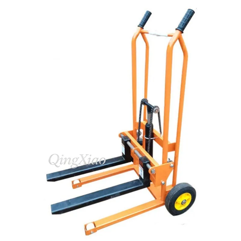 Manual Lift Table Cart With Hydraulic Pump And Lowering Valve For Secure Lowering Of Light Goods In Storage Shelving Operations