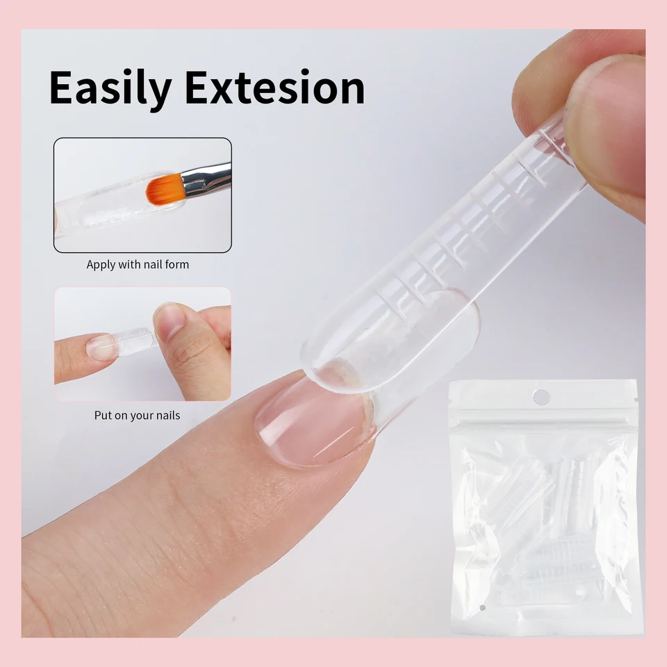 7 piezas 15ml Set de gel de extensión de uñas sólido, gel de extensión no adhesivo, escultura 3D, gel UV de fotocurado, moldeado rápido 3