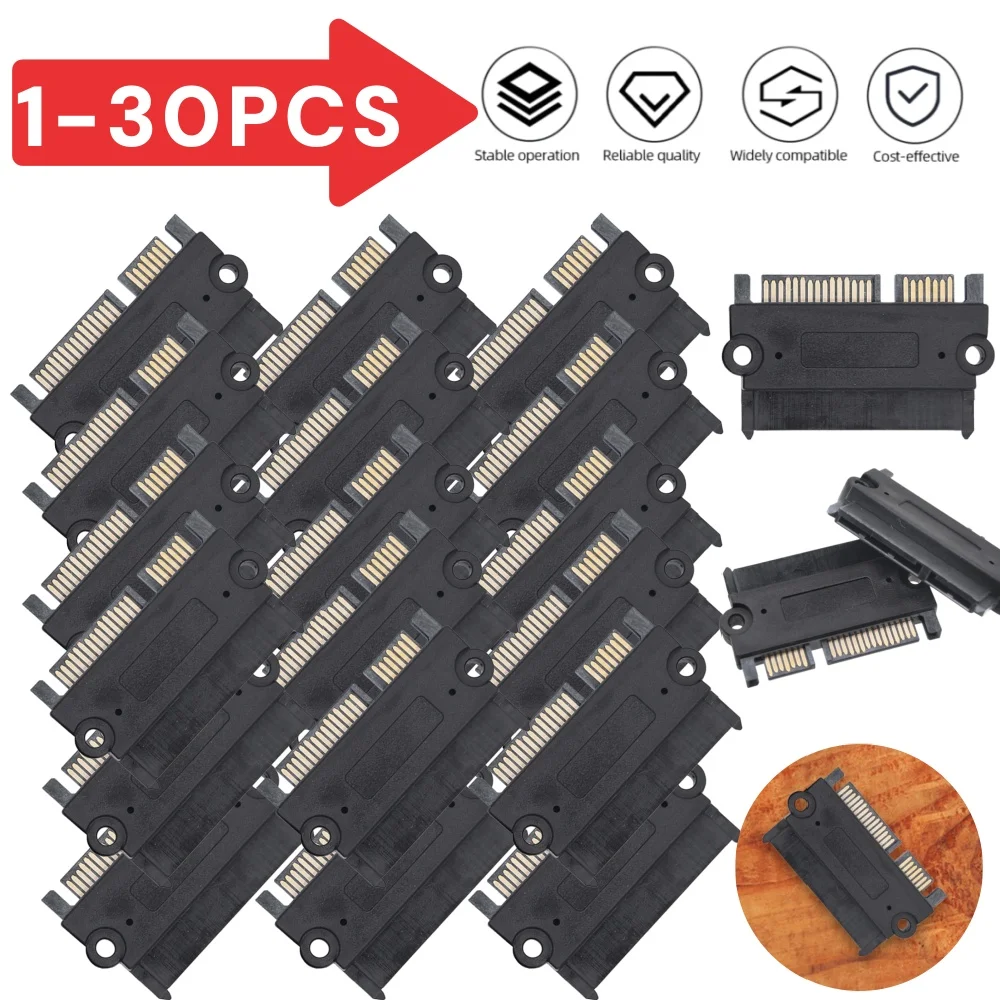 Convertidor de datos y alimentación SATA macho a hembra, adaptador de datos y alimentación de 22 pines, convertidor SATA a SATA, adaptador SATA a SATA, 1-30 Uds.