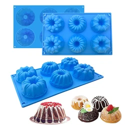 Fluted Tube Cake Pan Fancy Donuts Silicone Mold For Baking Donas Cupcake Soap Making Tool Moldes De Silicona Kitchen Accessory