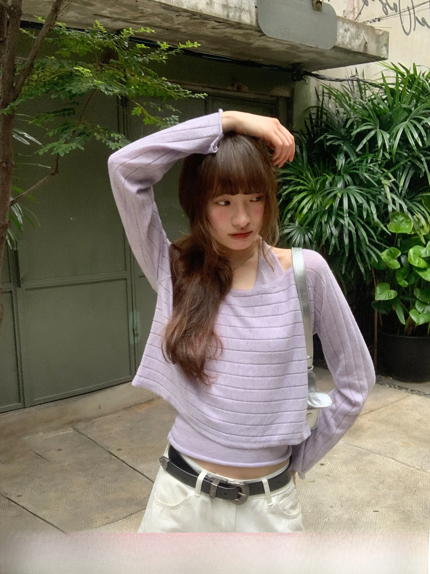 

Весенняя акция: Комплект из двух предметов Cannon Knitted с воротником-халтером, повседневный свободный крой, смесь полиэстера