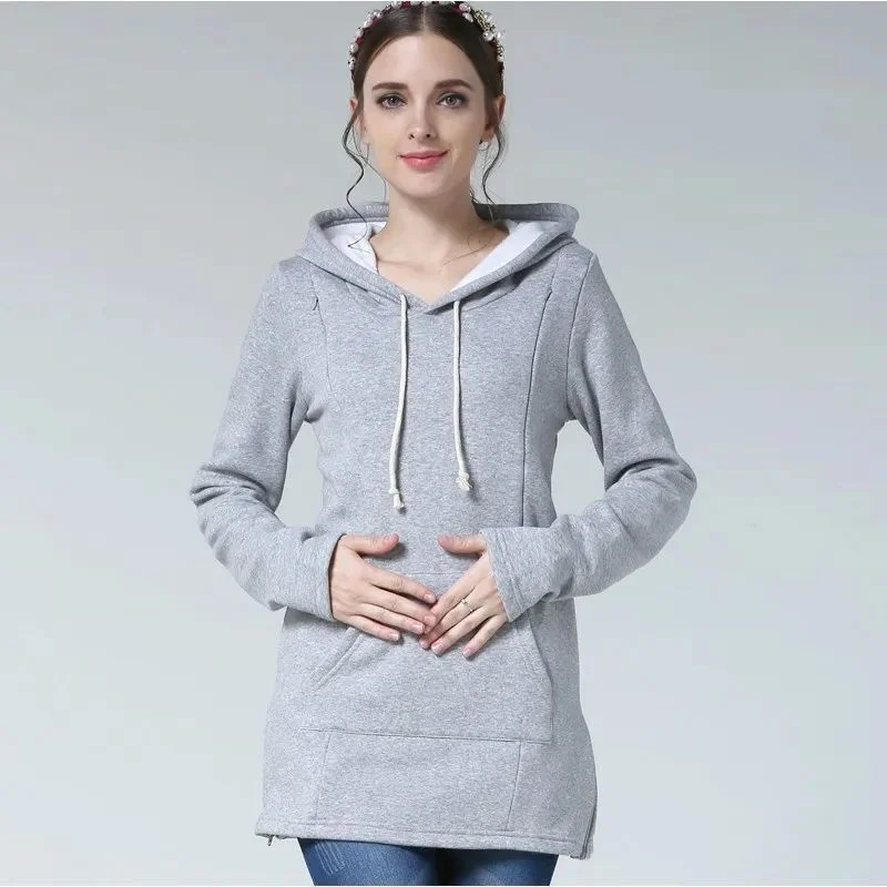 Sudaderas con capucha Materni, ropa de lactancia para mujer, estera de lactancia, sudaderas cómodas de invierno para mujeres embarazadas