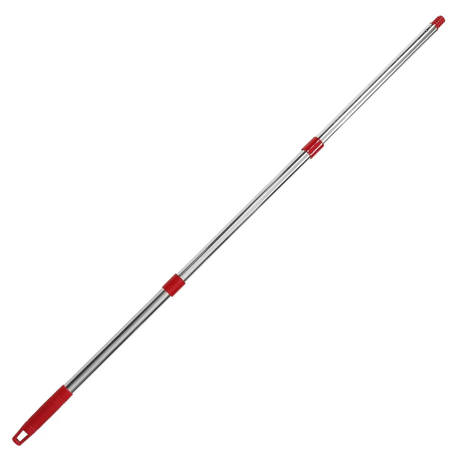new 1set mop handle accessory three section adjustable threaded mop pole replacement stainless steel rod broom stick for floor