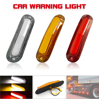 2/5 Pcs 12V 24V LED Car Warning Light 6 LED Light For Trailer Truck Lorry Orange White Red LED Side Marker Indicator Lamp