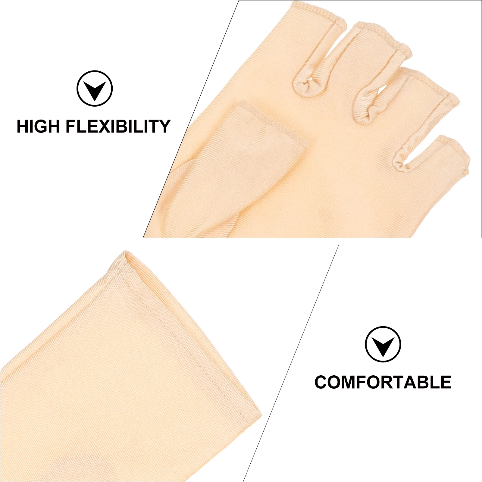 

2 Pairs Half Finger Gloves Cycling Riding Touch Screen Spandex Anti UV Breathable Ice Silk Outdoor Bike Electric Gloves Skincare