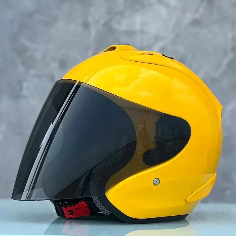 

Ram4 Glossy Yellow Half Helmet Men and Women Motorcycle Off-Road Summer Helmet Downhill Racing Mountain Cross Casco Capacete