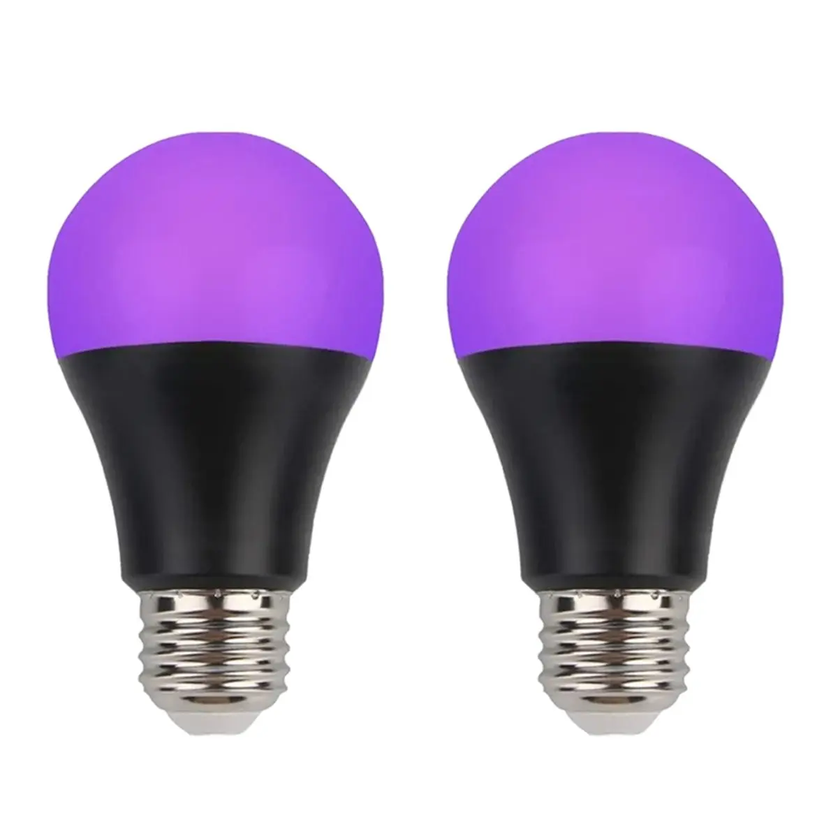 ABAN 2 Pcs E27 LED Black Light Bulb A19 12W UV Black Light UVA 395nm Glow in the Dark for Blacklights Masquerade Party