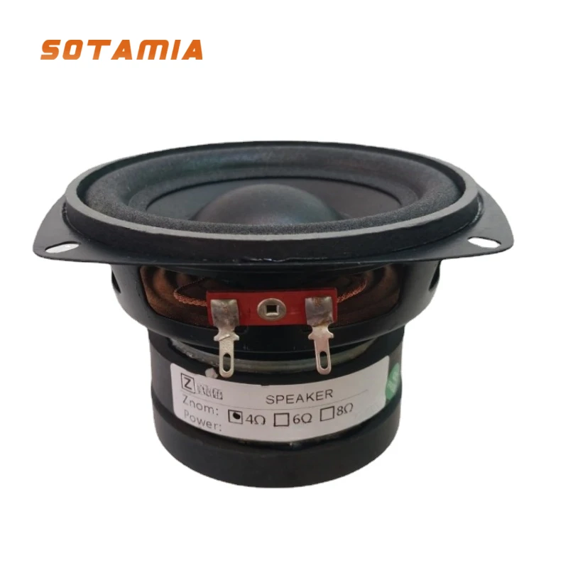 

SOTAMIA 1Pc 4 Inch Subwoofer Speaker 4 Ohm 8 Ohm 50W Super Bass Speaker Long Stroke Woofer Loudspeaker Sound Music Home Theater