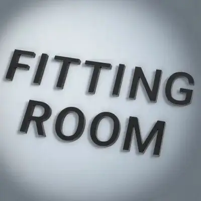 

Fitting Room Sign 3D Acrylic Letter Wall Decals Clothing Store Door Signage Clear Identification Longlasting Material Versatile