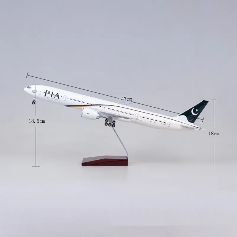 2024 Nieuwe 1/150 Schaalmodel Diecast Hars Vliegtuig Boeing B777 Pakistan Pia Luchtvaartmaatschappij Vliegtuigen Speelgoedcollectie Display Geschenken