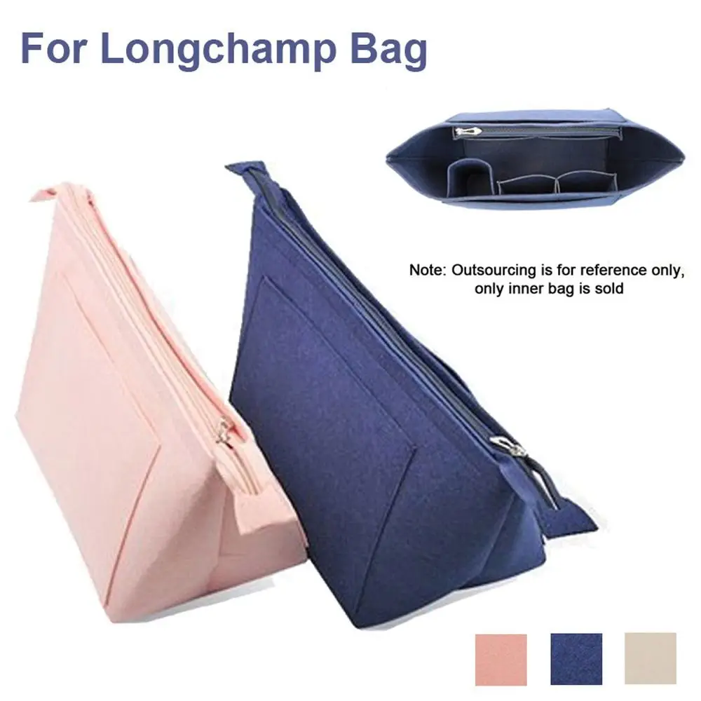 Portable Travel Bag Insert Pouch Handbag Insert Bag Felt Insert Bag Inner Bag Purse Liner For Longchamp Bag