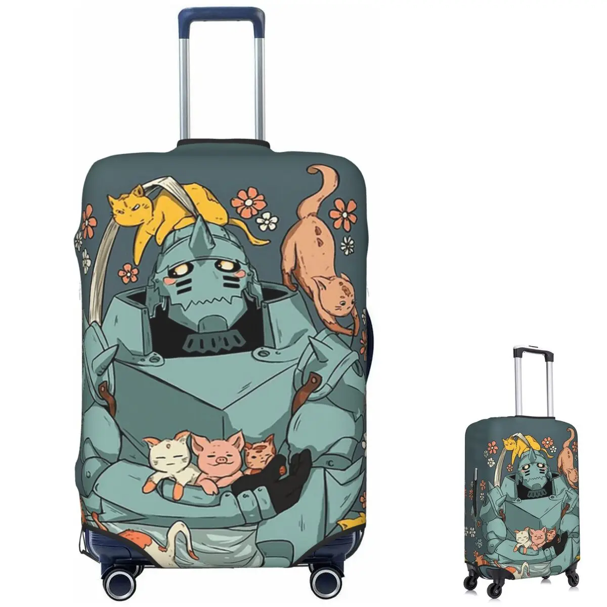 Fullmetal Alchemist Mala Capa de proteção elástica para bagagem de viagem Capa protetora para 18-32 polegadas