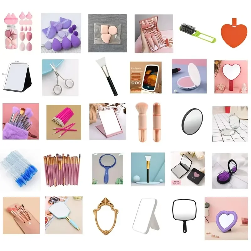 Unique Art Design Oral Care Healthy Tool for Teeth Cleaning Inspection Handle Mirror, Mini Dental Makeup Mirror