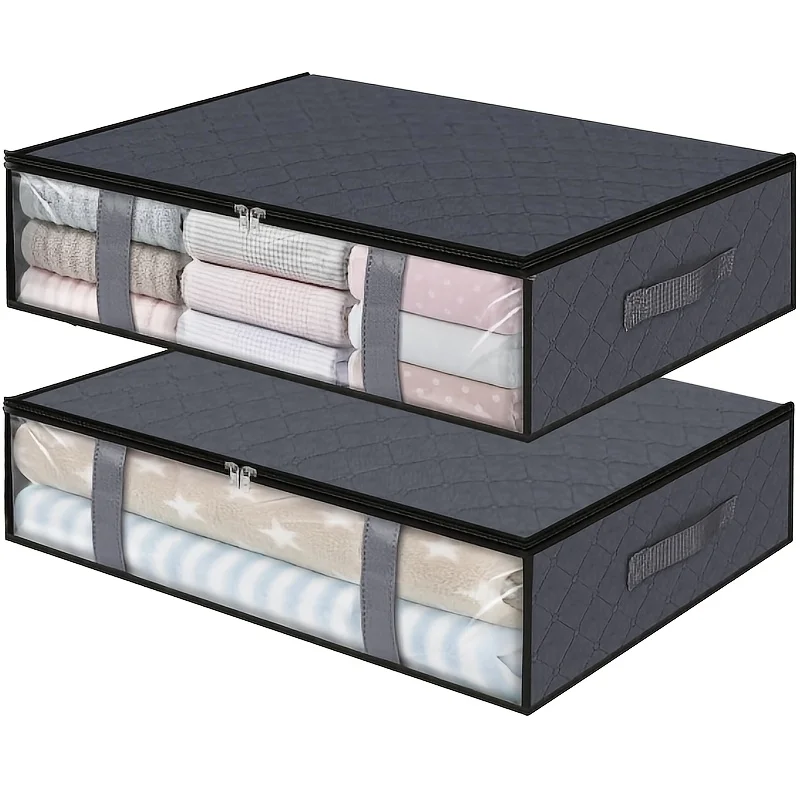 Under-bed Storage Bag Set (2/3/4/6/8/10 Pieces), 40-Liter Large-Capacity Storage Boxes for Clothing and Bedding