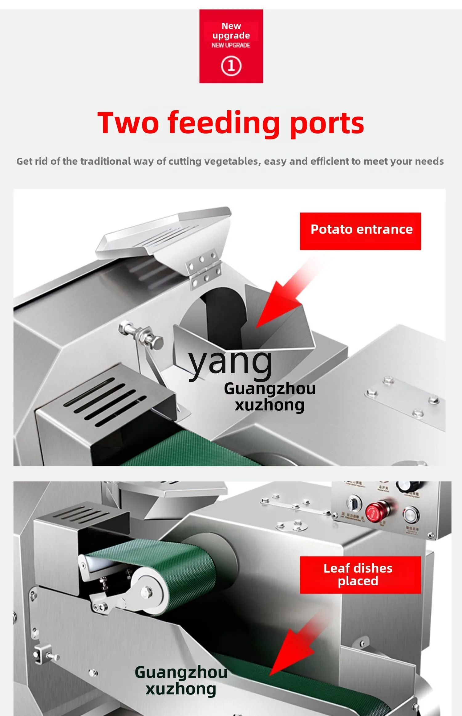 Cortador de vegetais de alta velocidade em aço inoxidável LMM comercial grande multifuncional