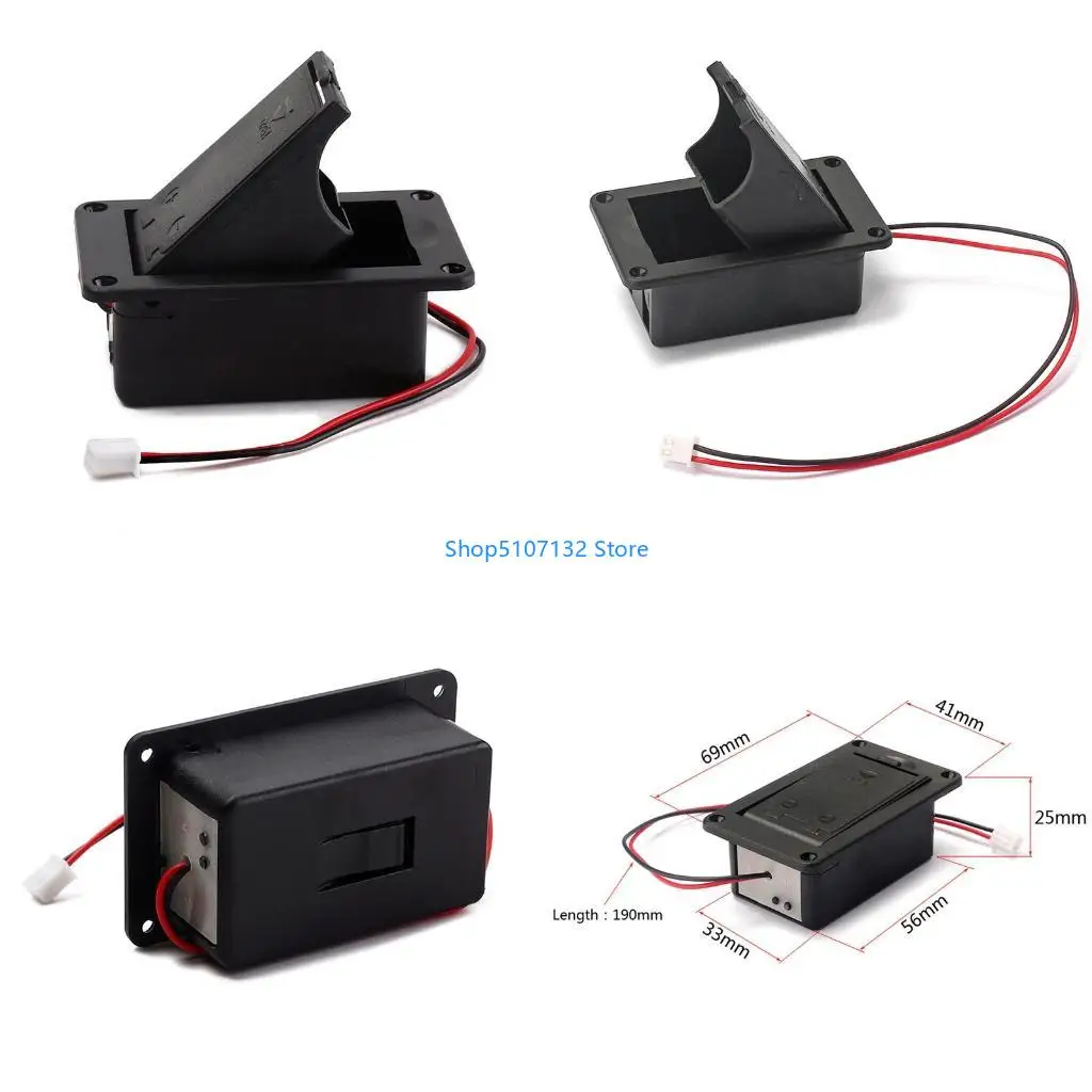 87HD 1PC 9V Battery Holder for Case Box Cover For Guitar Bass Active Pickup Connector