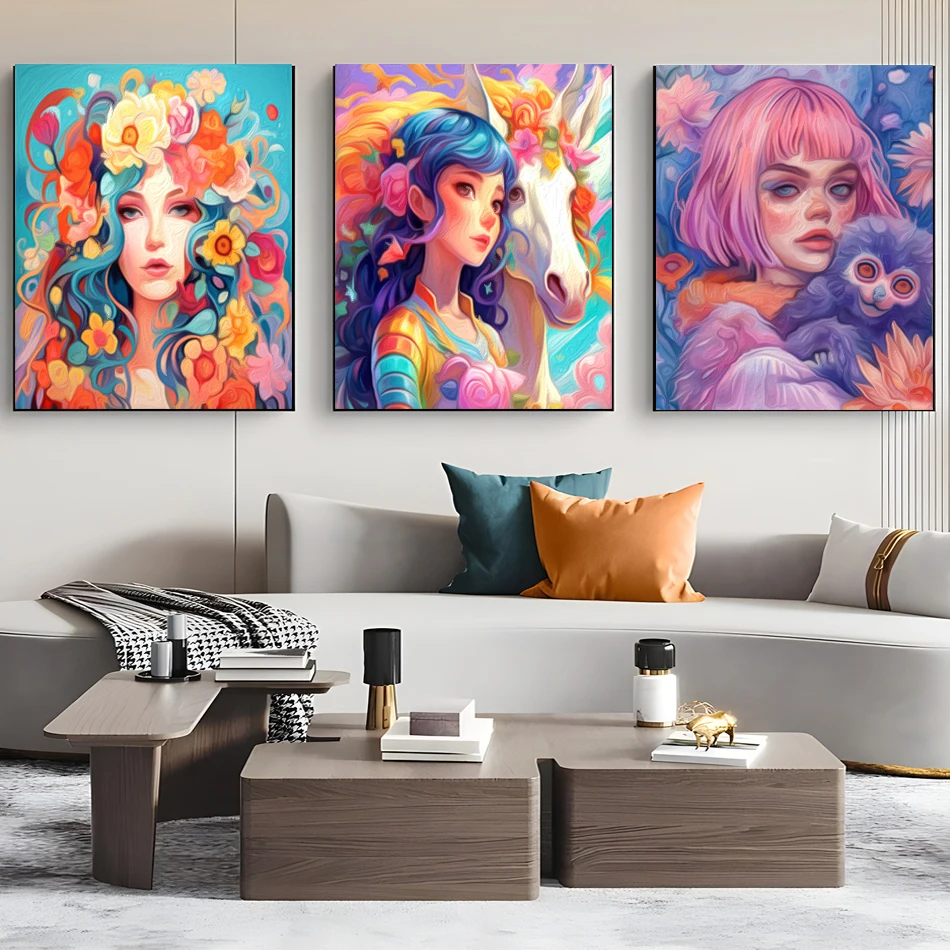 RUOPOTY-Painting By Numbers Girl Woman Handiwork Paint Kit Color Markers Watercolor Oil Art Picture Frame Crafts Home Decoration