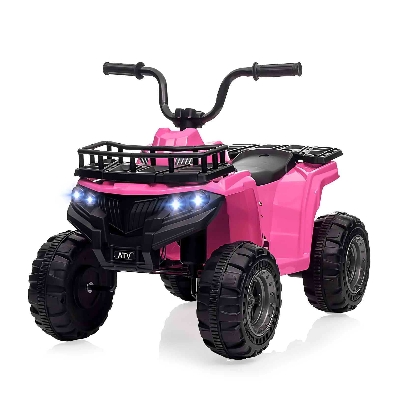 

12V Kids Ride On Electric ATV, Ride Car Toy with Bluetooth Audio,High/Low Speed, LED Headlights, Battery Indicator & Radio