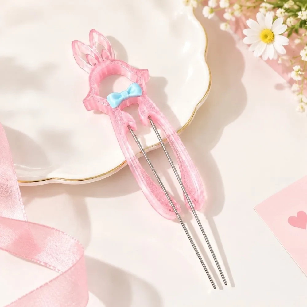 2.6mm Beans Fuse Bead Pen Double Needle Rabbit-shaped Fuse Bead Tools Easy Pick-Up Delicate Fuse Bead Needle Pen DIY