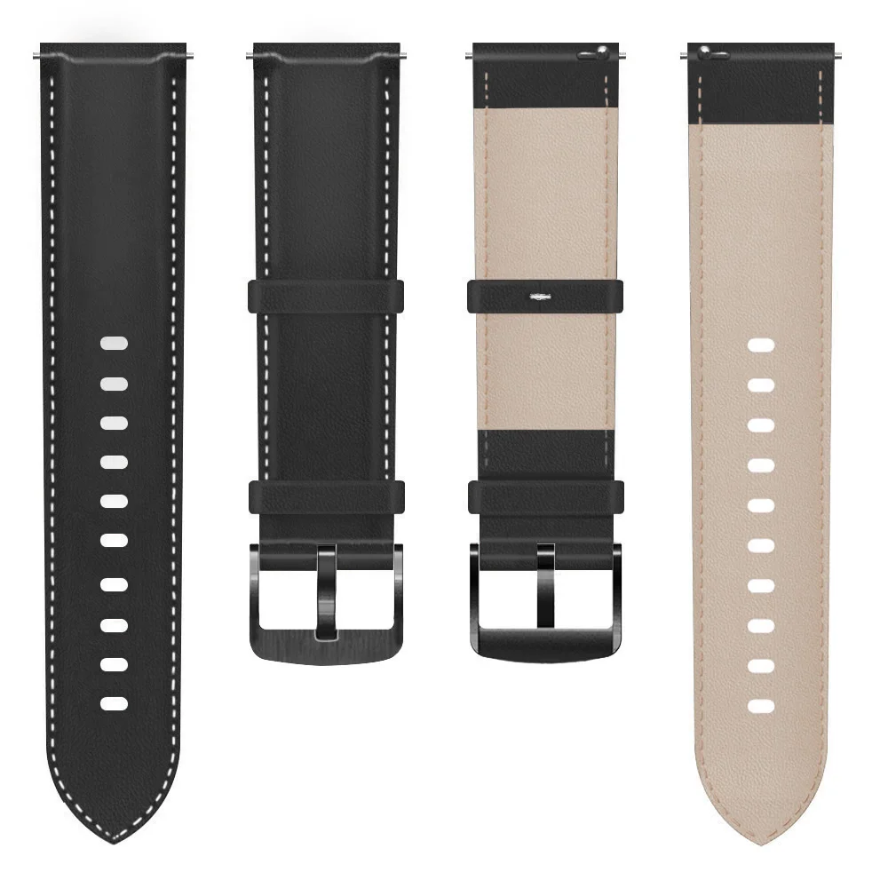 Original For Huawei GT3 22mm Rubber Watch Band Pointed Belt Black Buckle Replacement Leather Bracelet Accessories