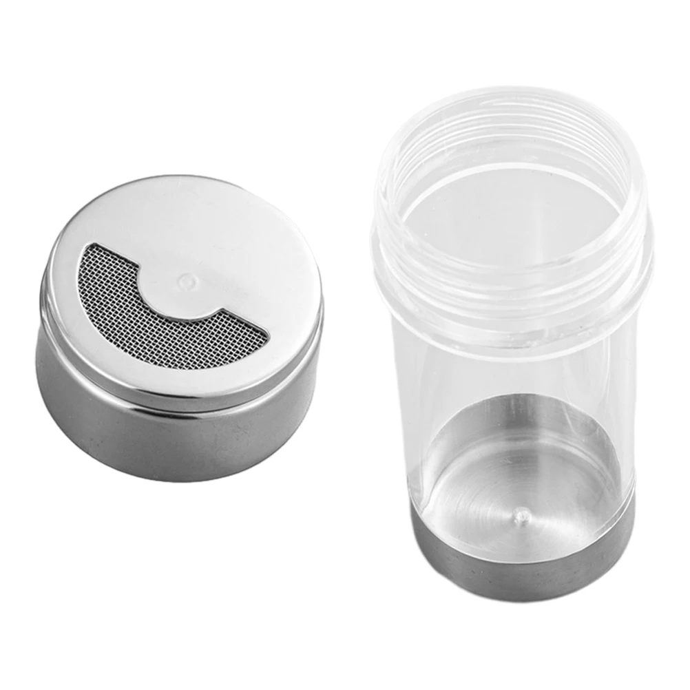 

1pcs Stainless Steel Spice Jar Salt Pepper Shaker Kitchen Seasoning Bottle Condiment Containers Acrylic Powder Dispenser