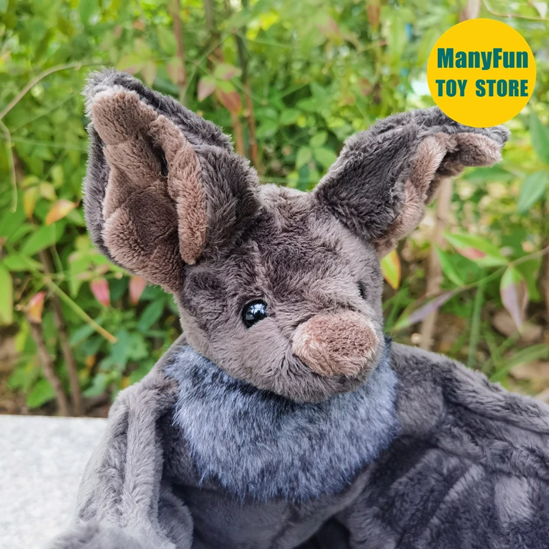 Realistic Vampire Bat High Fidelity Fox Bat Plushie Bat Plush Toys Lifelike Animals Simulation Stuffed Doll Kawai Toy Gifts Kids