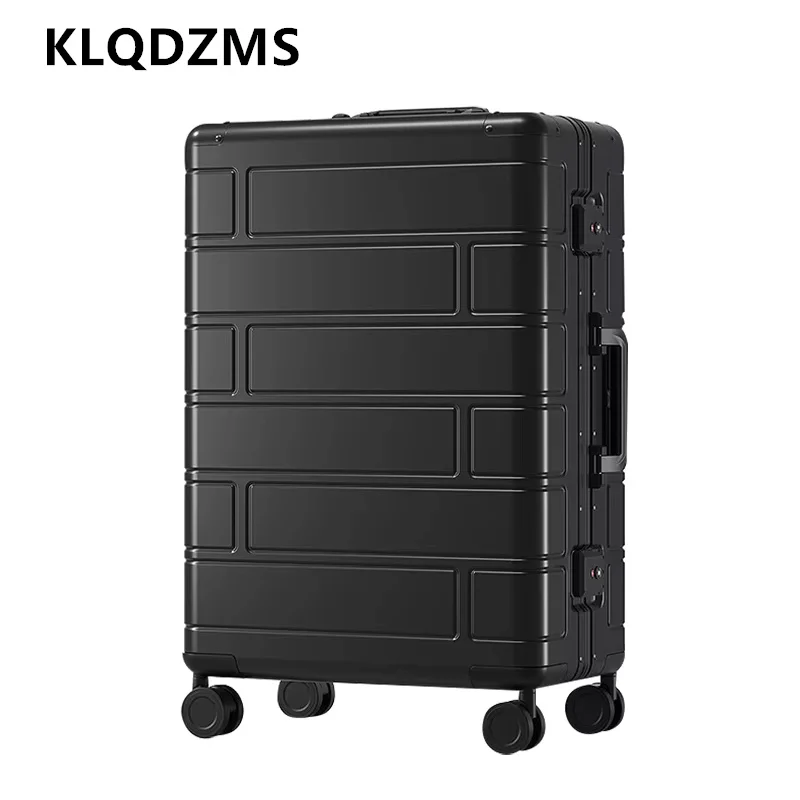 KLQDZMS Rollgepäck, komplett aus Aluminium, Magnesiumlegierung, Boardingbox, Business, 20 Zoll, 24 Zoll, 28 Zoll Trolley, Herren-Kabinenkoffer